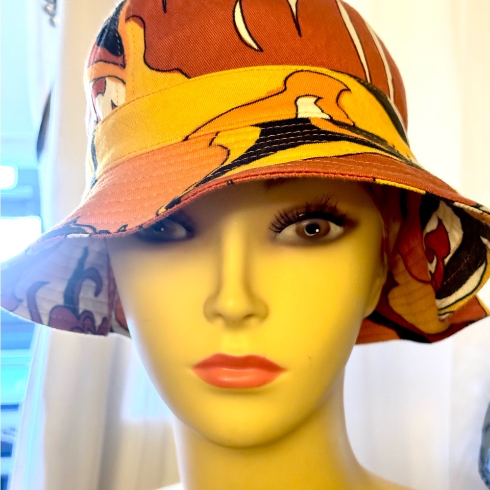 💯AUTH D&G Colorful Abstract Beach Hat Made in Italy 🇮🇹 - Picture 2 of 10